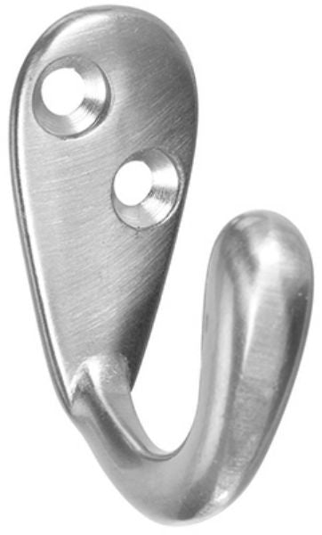 National Hardware® N830-142 Single Prong Robe Hook, Satin Nickel