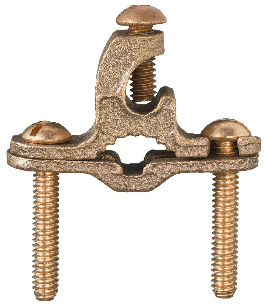 Halex® 36910 Bronze Direct Burial Lay-In Ground Clamp, 3/8" - 1"