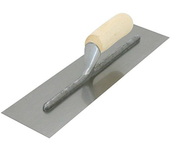 Marshalltown® 13300 Finishing Trowel with Curved Wooden Handle, #999S, 16" x 4"