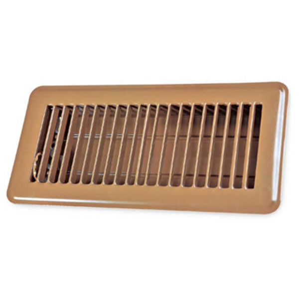 AmeriFlow® 413B4X12 Steel Floor Register, Brown, 4" x 12"