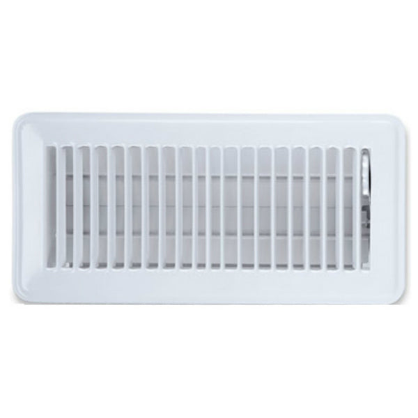 AmeriFlow® 413W4X12 Steel Floor Register, White, 4" x 12"