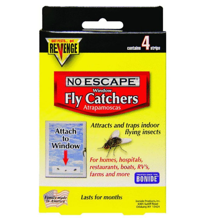 Bonide 46200 Revenge No Escape Window Fly Catchers, 4-Pack