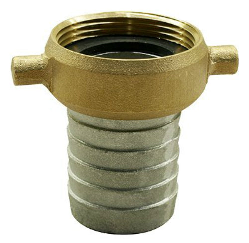 Apache 43074504 Female Aluminum Pin-Lug Coupling with Brass Nut, 1-1/2''