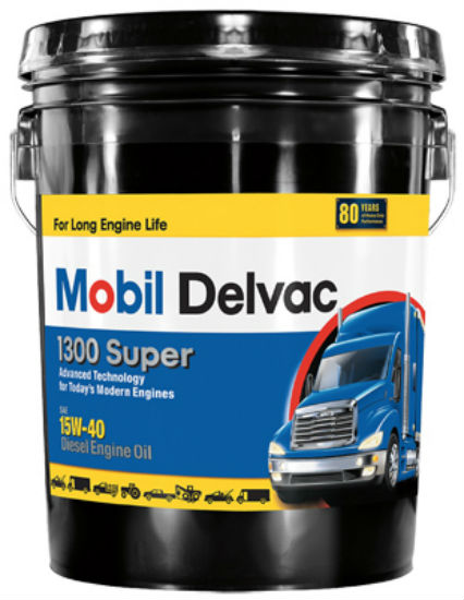 Mobil Delvac™ MO01305P 1300-Super Heavy-Duty Diesel Engine Oil, 15W40, 5-Gallon