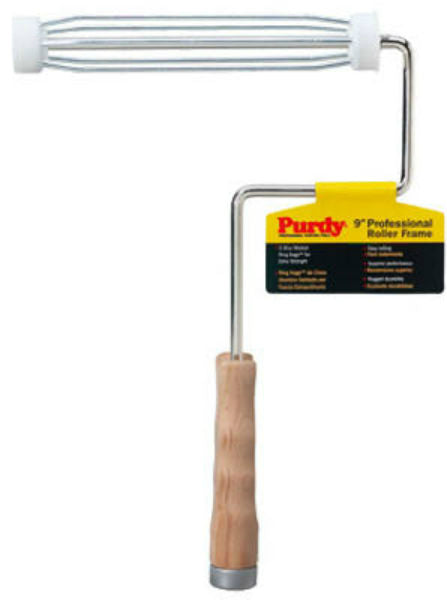 Purdy® 14B744009 Wood Pro Roller Frame with Alderwood Handle, 9", 5/16"