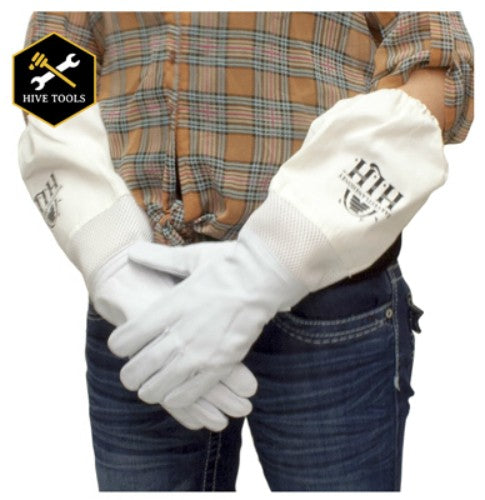 Harvest Lane Honey CLOTHGM-103 Goat Skin Beekeeping Gloves w/Ventilation, Medium