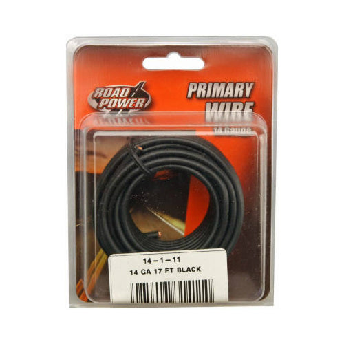 Coleman Cable 55667133 14-Gauge Primary Wire, 17', Black