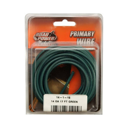 Coleman Cable 56421933 14-Gauge Primary Wire, 17', Green