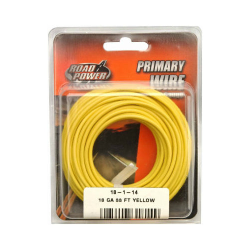 Coleman Cable 55843833 18-Gauge Primary Wire, 33', Yellow