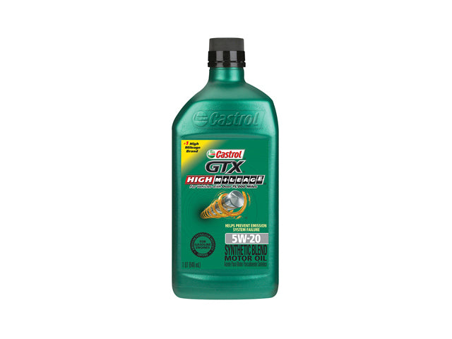 Castrol 06148 GTX High Mileage Motor Oil, 5W20, Qt