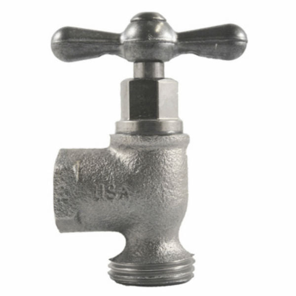 Arrowhead® 249LF Washing Machine Valve with Top Handle, Satin, 1/2" FIP x 3/4"