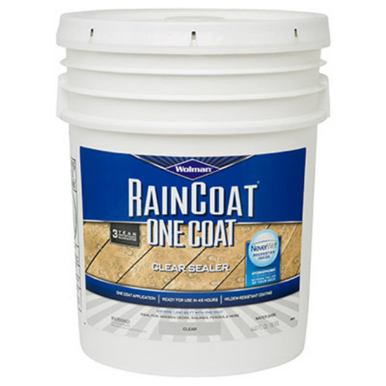 Wolman 288345 RainCoat One Coat Clear Sealer (Water-Based), 5-Gallon