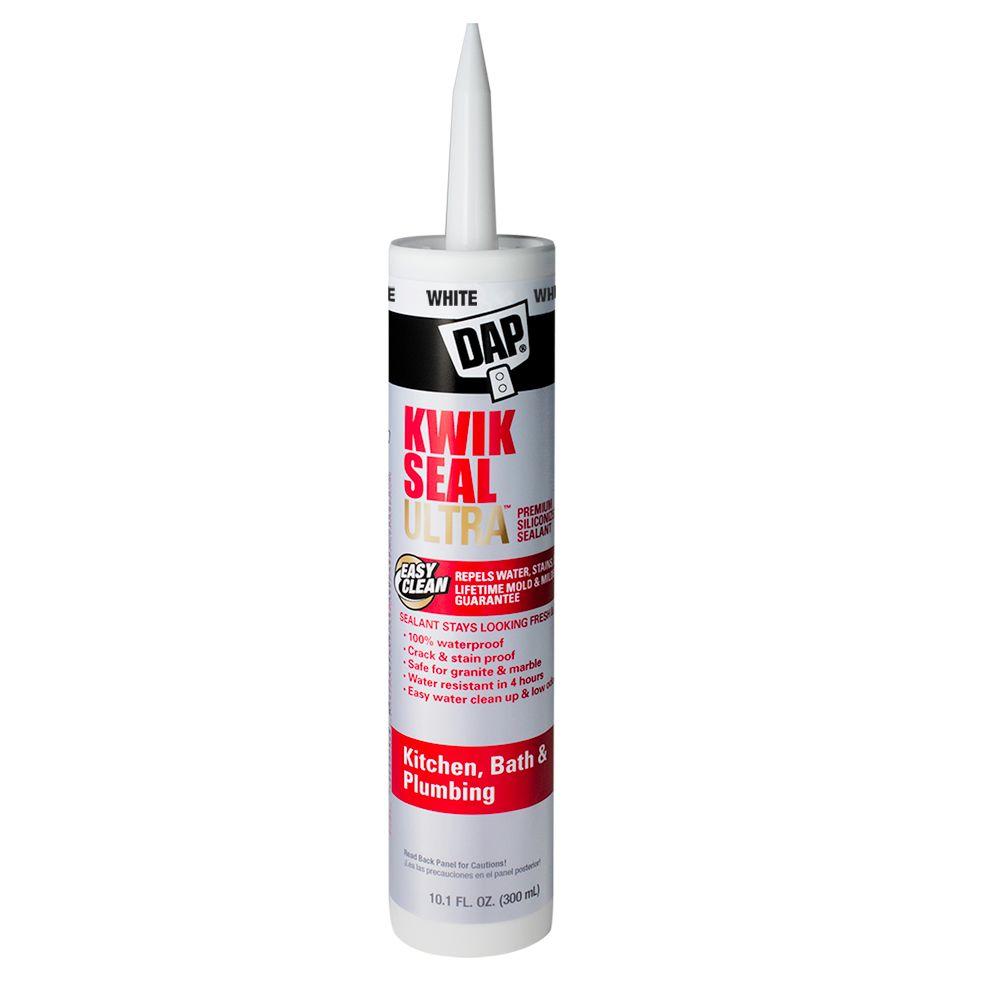 Dap® 7079818897 Kwik Seal Ultra™ Premium Siliconized Sealant, White, 10.1 Oz