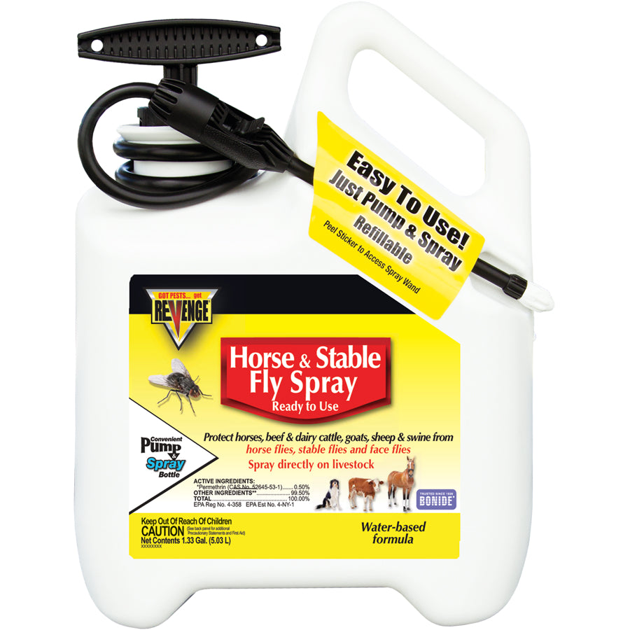 Bonide® 46175 Revenge® Horse & Stable Fly Spray, Ready to Use, 1.33 Gallon