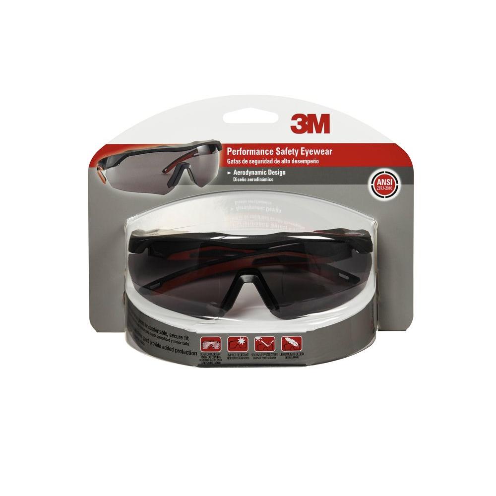 3M 47091-WZ4 Aerodynamic Design Performance Safety Eyewear, Gray‎ Anti-Fog Lens