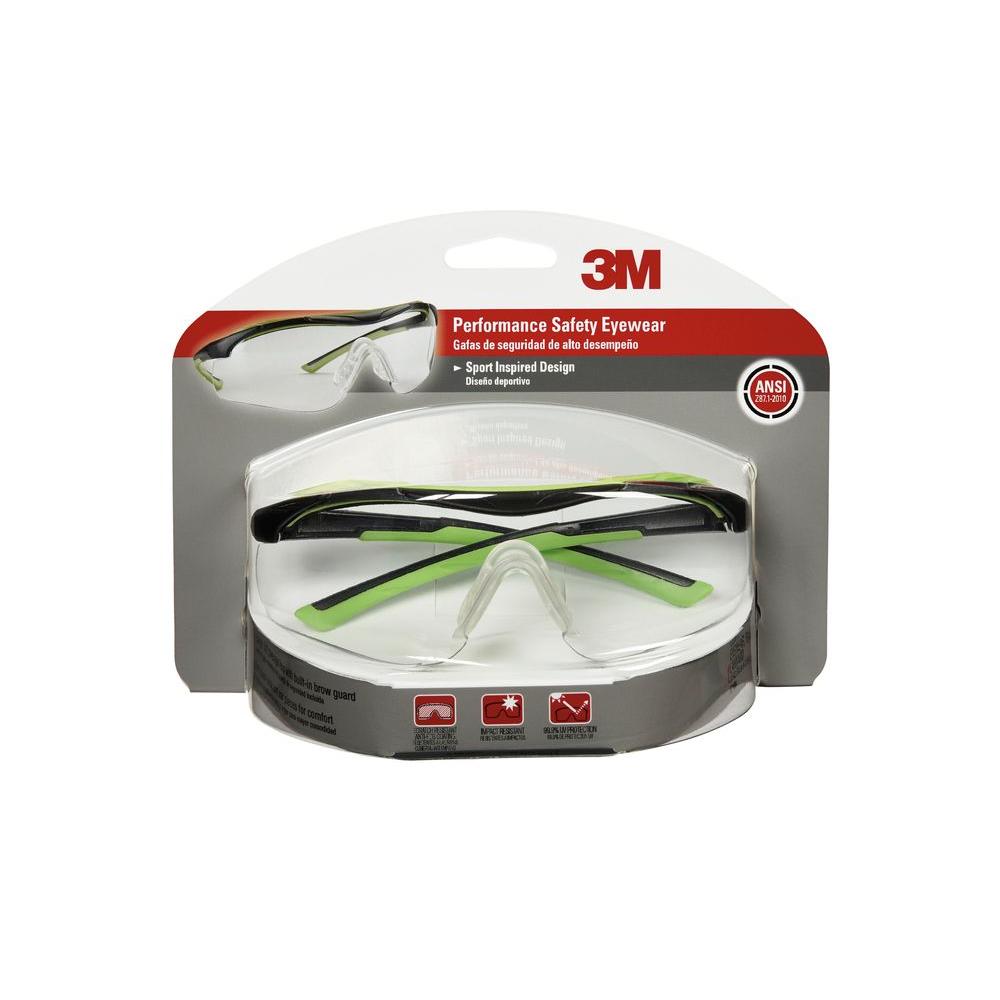 3M 47100-WZ4 Sport Inspired Performance Safety Eyewear, Clear Anti-Fog Lens