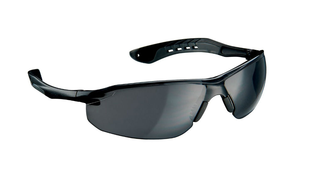 3M 47011-WV6 Flat Temple Safety Eyewear with Gray Lens & Black/Gray Frame