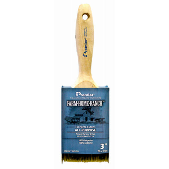 Premier® FHR00140 Farm Home Ranch® All Purpose Flat Sash Paint Brush, 3", 11/16"