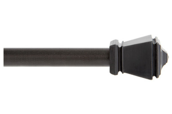 Kenney™ KN367/5 Amelia Cafe Curtain Rod, Black, 48" - 84"