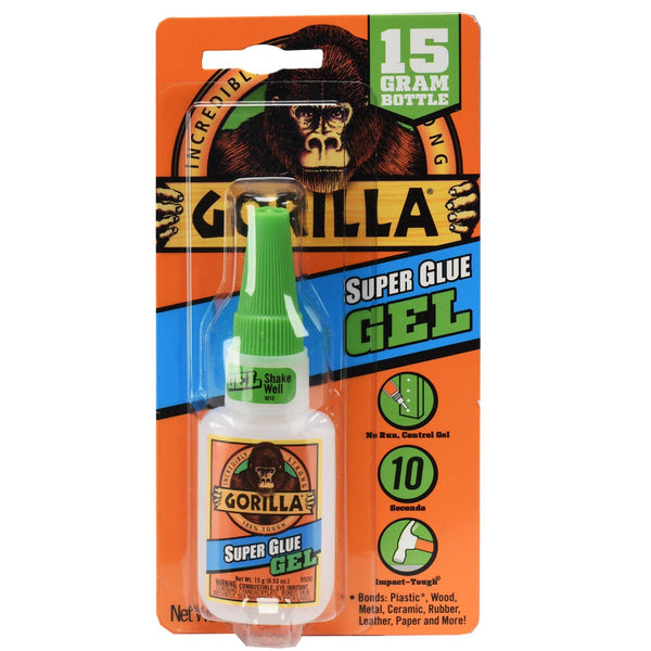 Gorilla® 7600103 Incredibly Strong Super Glue Gel, 15 Gram