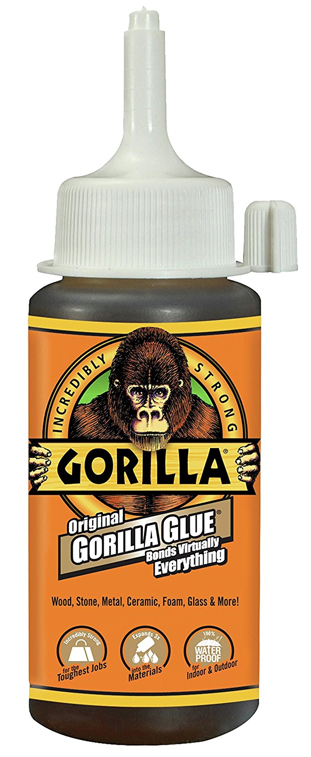Gorilla Glue Original Multi-Purpose Indoor/Outdoor Waterproof Super Glue  Adhesive, 2-oz