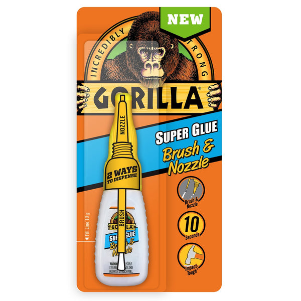 Gorilla® 7500102 Super Glue Brush & Nozzle, 10 Gram