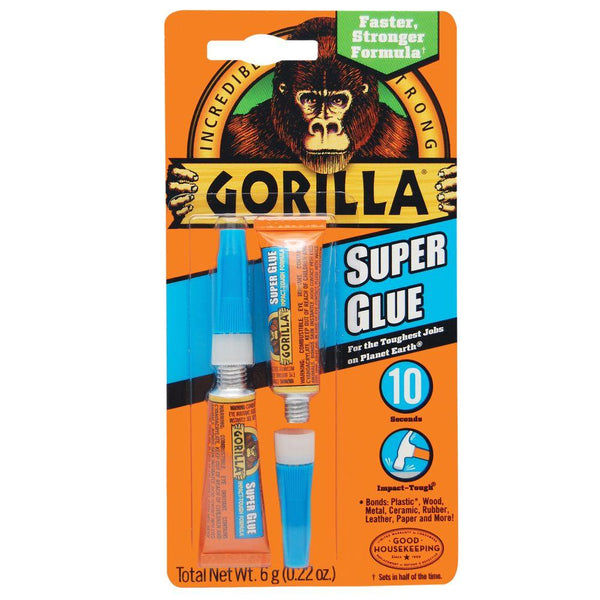 Gorilla® 7800109 Incredibly Strong Super Glue, 3-Gram, 2-Pack