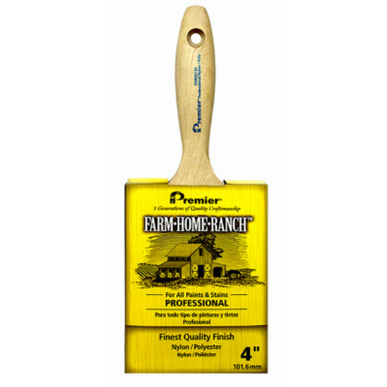 Premier® FHR00134 Farm Home Ranch® Professional Flat Varnish Paint Brush, 4"