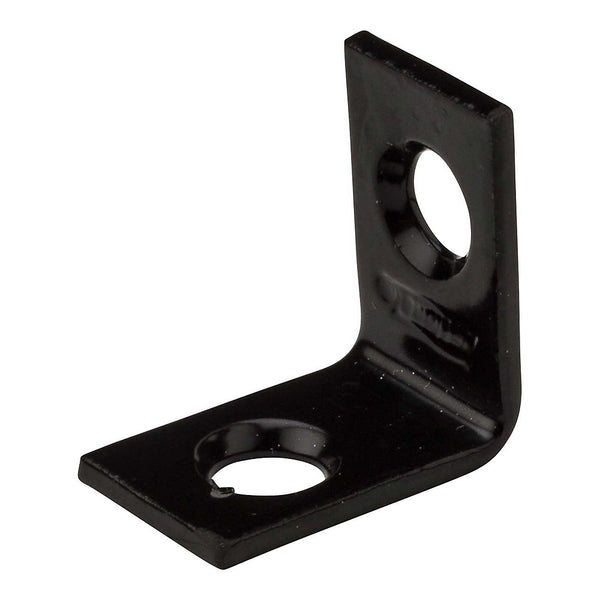 National Hardware® N266-478 Steel Corner Brace, Black, 3/4" x 1/2"