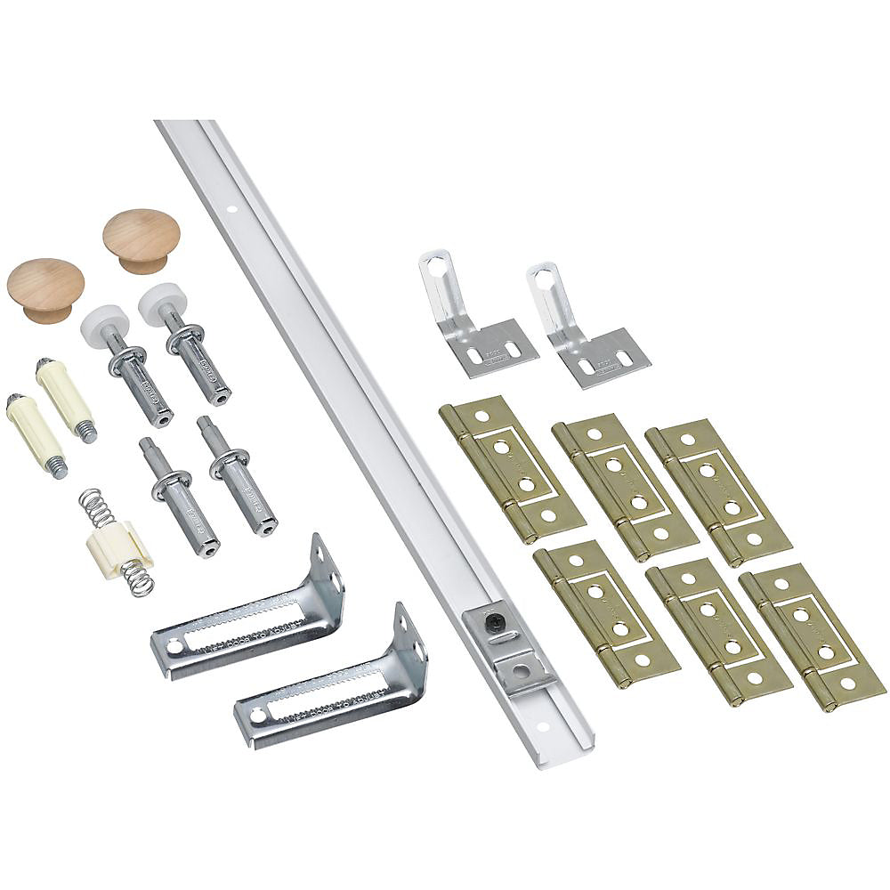 National Hardware® N343-749 Folding Door Hardware Set, White, 72"