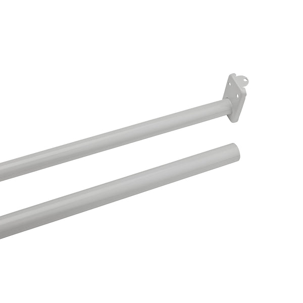 Stanley Hardware® S193-030 Round Adjustable Closet Rod, White, 30" - 48"