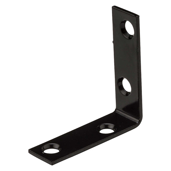 National Hardware® N266-482 Steel Corner Brace, Black, 2-1/2" x 5/8"