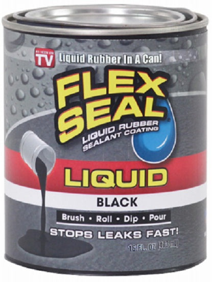 Flex Seal LFSBLKR16 Liquid Rubber Sealant Coating, As Seen On TV, Black, 16 Oz