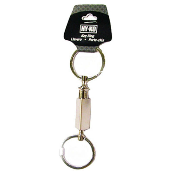 Hy-Ko KHO740 Silver Fancy Pull Apart Key Chain w/ 2-Split Key Rings