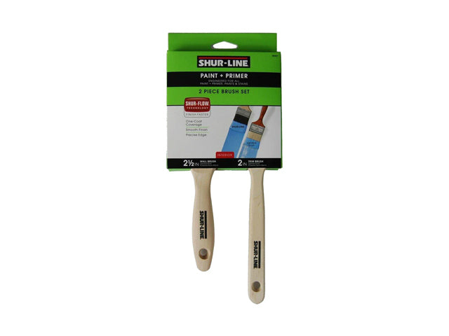 Shur-Line® 2002027 Paint + Primer Premium Paint Brush Set, 2-Piece