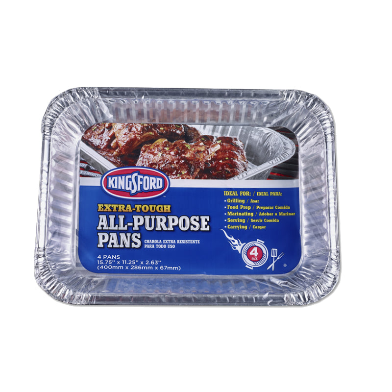 Kingsford® 3549994100 Extra Tough All Purpose Aluminum Pan, 4-Pack