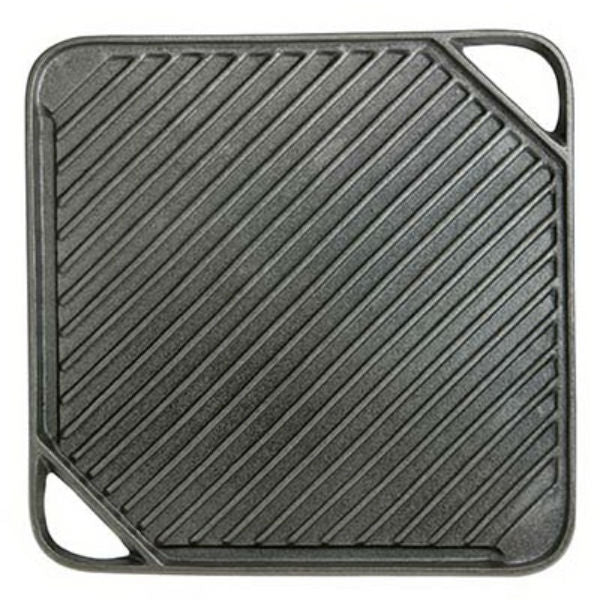 Grill Zone 00395TV Cast Iron Reversible Grill Griddle, 10.5" x 10.5"