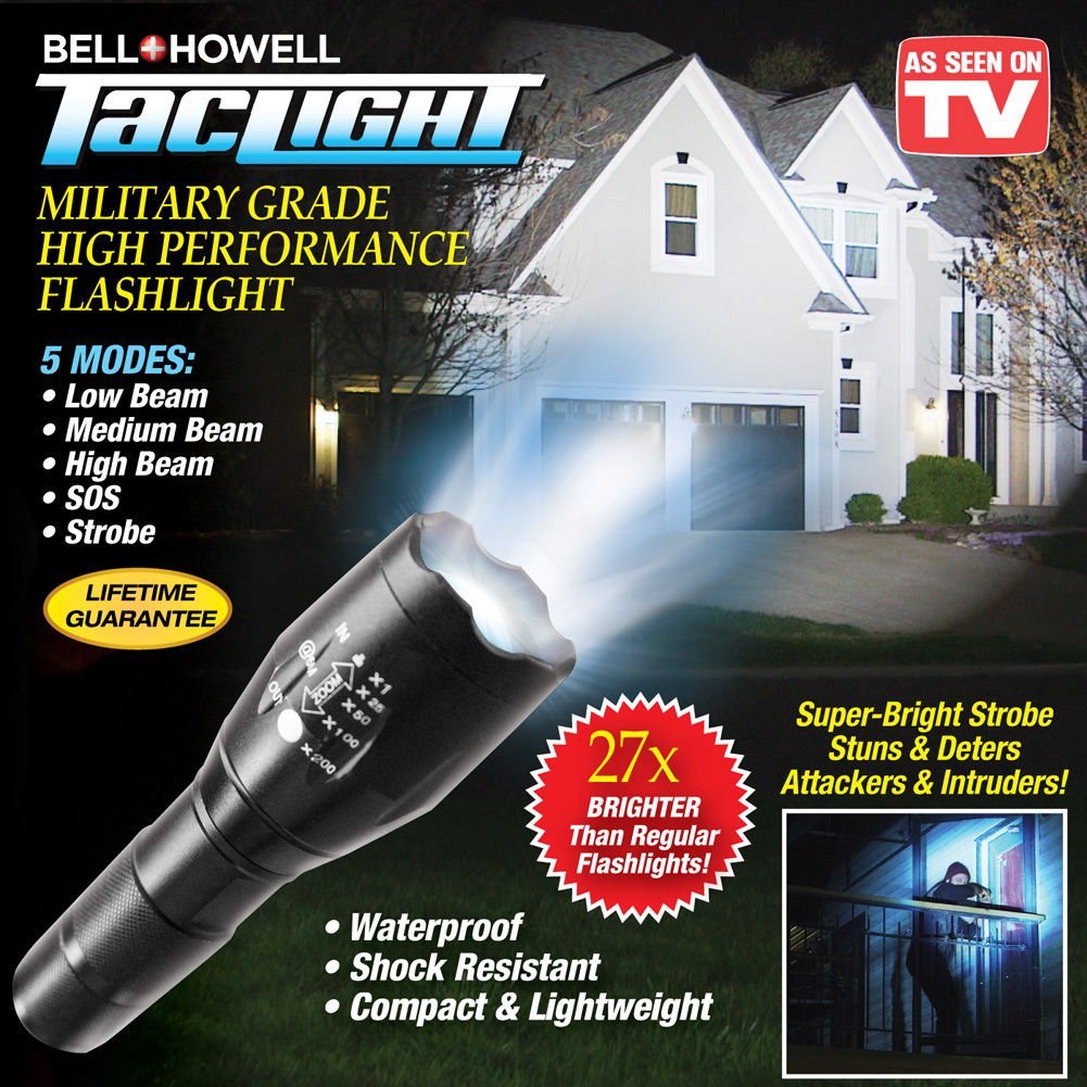 Bell-Howell 1176 TacLight Military Grade Tactical Flashlight, As Seen –  Toolbox Supply