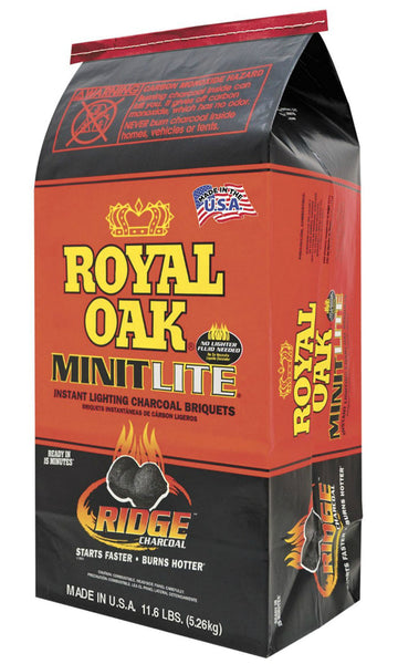 Royal Oak® 198-200-007 MinitLite® Ridge™ Instant Charcoal Briquettes, 11.6 Lb