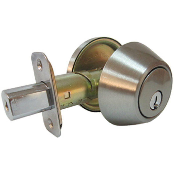 Taiwan Fu Hsing DLX21-KA3Z Single Cylinder Deadbolt w/5 Pin Key Cylinder, Satin Nickel