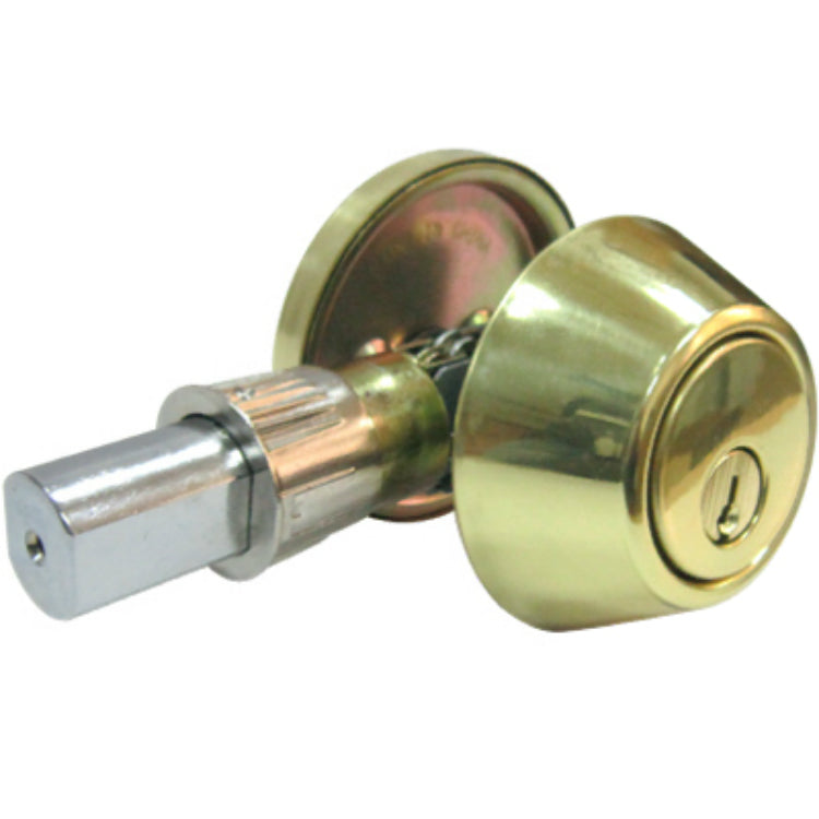 Taiwan Fu Hsing DL71-MH-KA2 Mobile Home Single Cylinder Deadbolt, Polished Brass