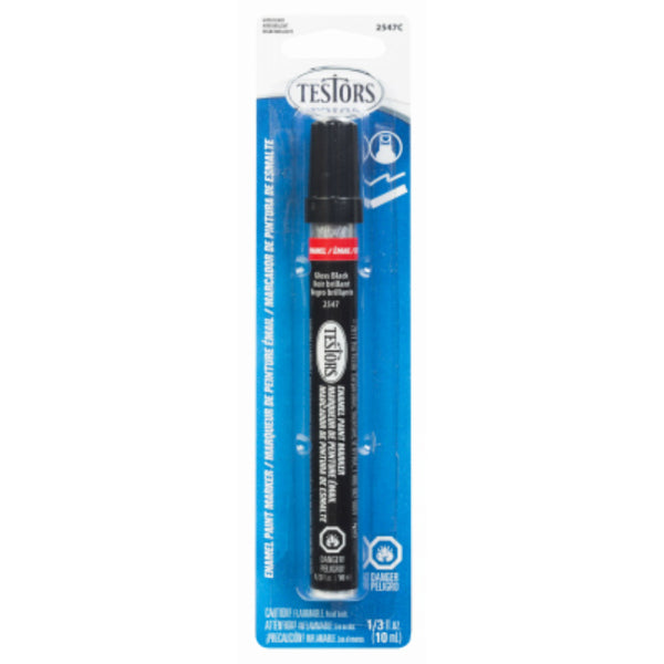 Testors® 2547C Gloss Enamel Paint Marker, Black, 1/3 Oz