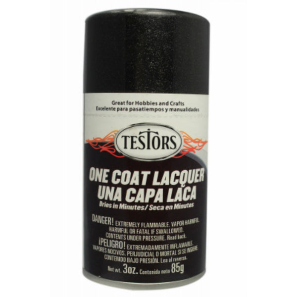 Testors® 1832MT Gloss One Coat Lacquer Sprays, Black, 3 Oz