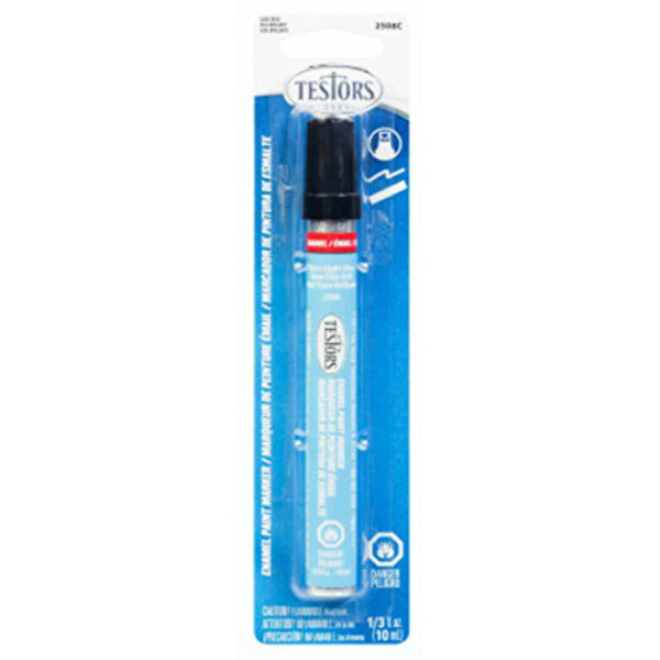 Testors® 2508C Gloss Enamel Paint Marker, Light Blue, 1/3 Oz