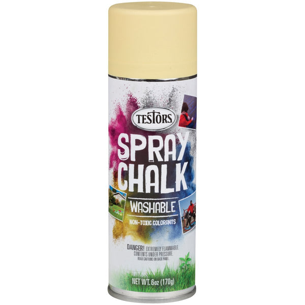 Testors® 307591 Matte Washable Spray Chalk Paint, Yellow, 6 Oz