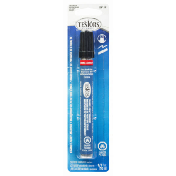 Testors® 2511C Gloss Enamel Paint Marker, Dark Blue, 1/3 Oz