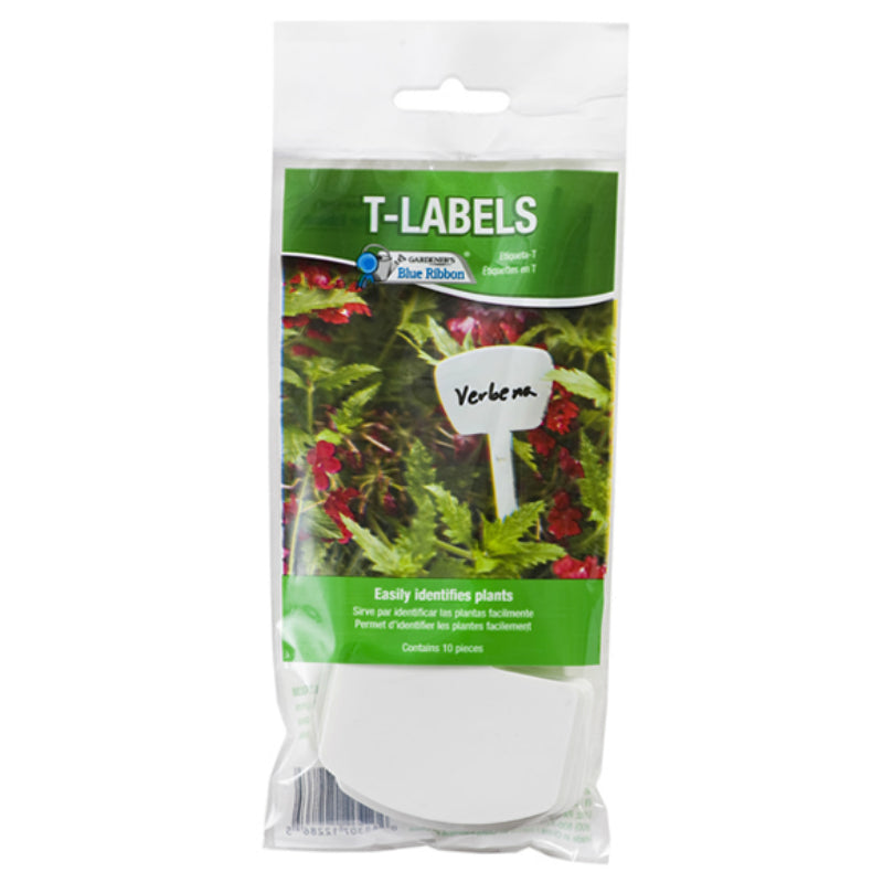 Gardener’s Blue Ribbon® T023B T-Labels Markers for Plants, 6", 10-Pack