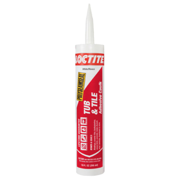 Loctite® 2154739 Polyseamseal Tub & Tile Adhesive Caulk, White, 10 Oz