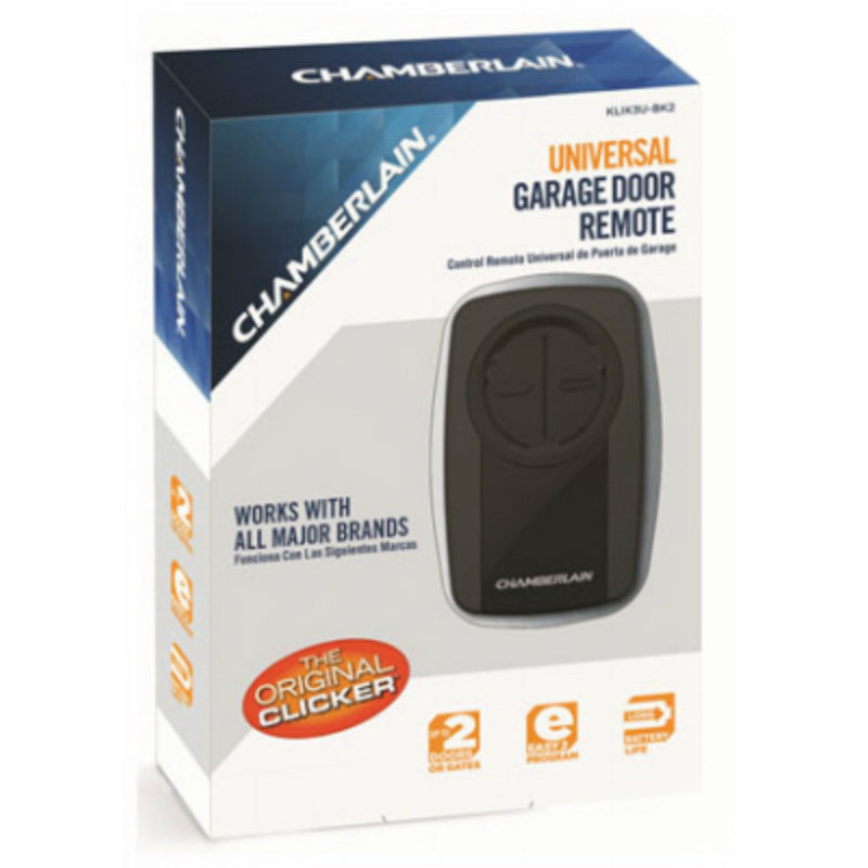 Chamberlain® KLIK3U-BK2 Clicker® Universal Garage Door Remote, Black –  Toolbox Supply