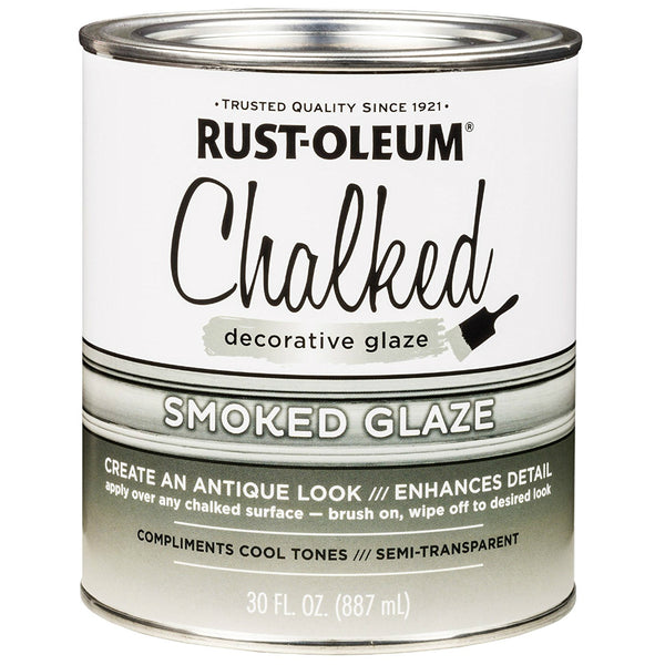 Rust-Oleum® 315883 Chalked Decorative Glaze Topcoat, Smoked, 30 Oz